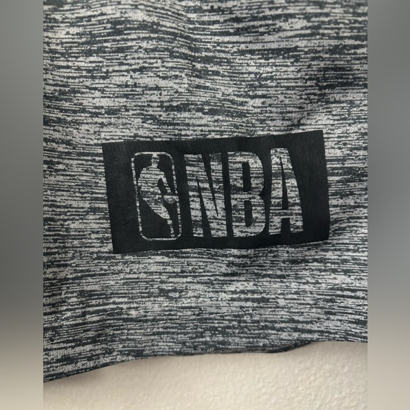 NBA Basketball Shorts Mens Small Gray Black Pockets Elastic Waist No Drawstring - Picture 3 of 6